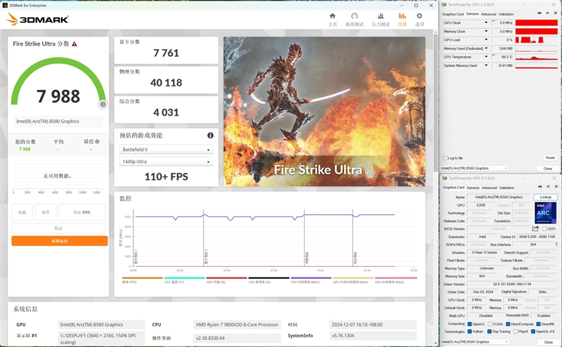 大显存性价比碾压RTX 4060！Intel锐炫B580首发评测：光追性能已远超AMD  第15张