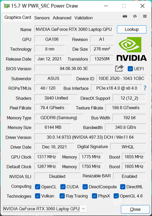 12代i7+满血RTX3060 华硕天选3评测  第16张