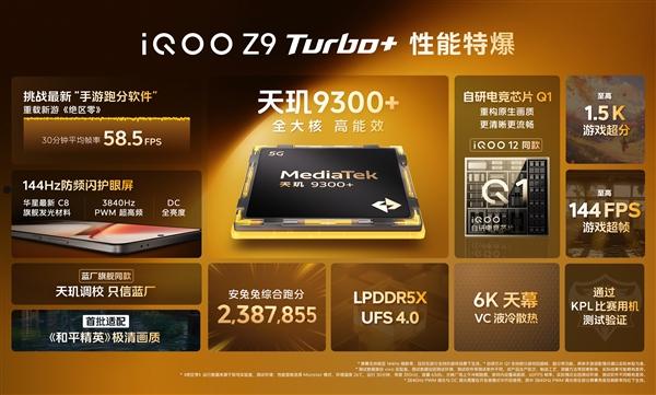 同档性能无敌！iQOO Z9 Turbo+发布：安卓跑分之王 2199元起  第3张