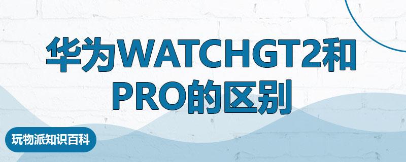 华为watchgt2和pro的区别