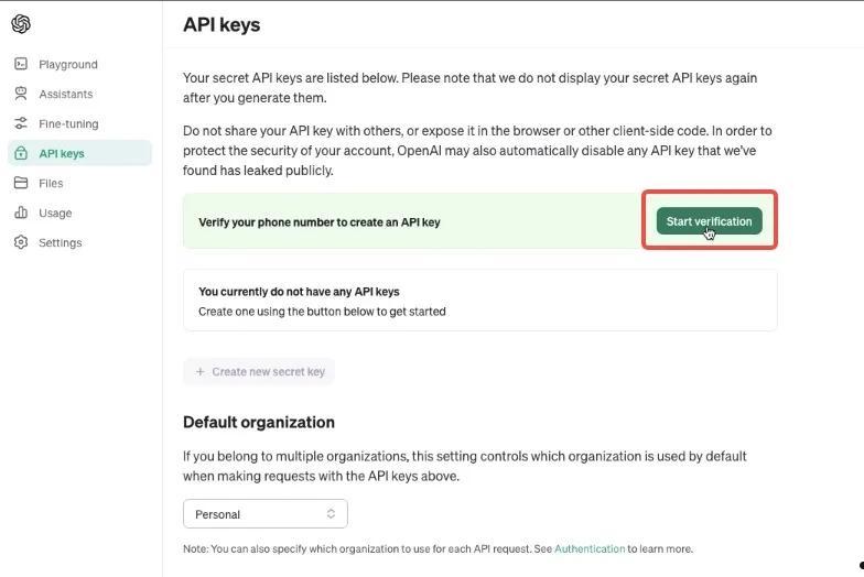 OpenAI创建API Keys时如何验证手机号码 第3张
