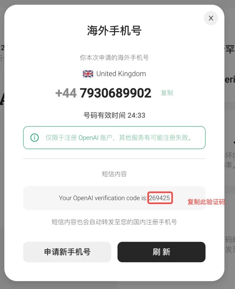 OpenAI创建API Keys时如何验证手机号码 第6张