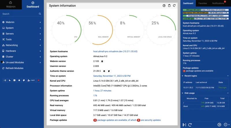 Webmin，强大的Unix系统Web界面管理工具 第2张